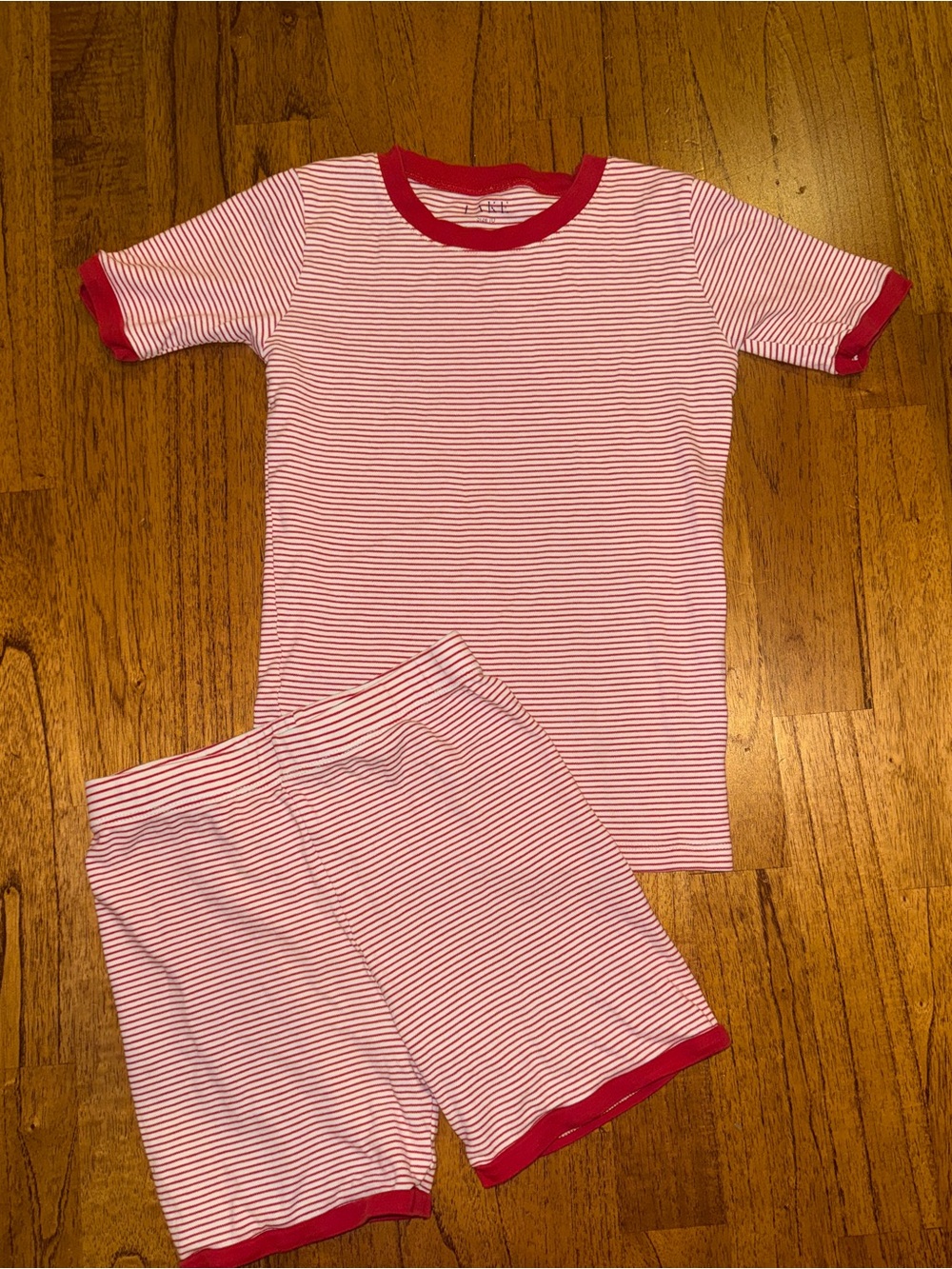 ❤️ Lake Kids Bamboo Pajama Set | Size 10 | Red Stripe | VGUC